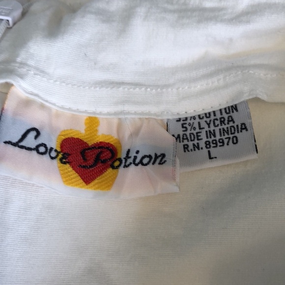 Love Potion Strapless Embroidered Cream Fit Dress Size L - Picture 10 of 12